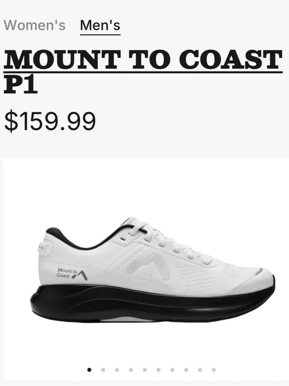 MEN'S MOUNT TO COAST P1 SHOES Men's White Athletic Sneakers